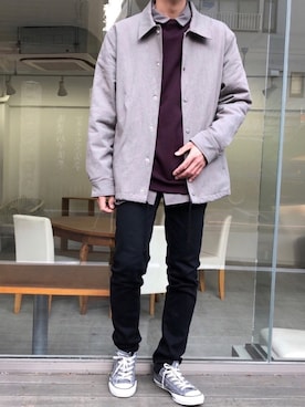 「RES DENIM（レスデニム）のアイテム」を使った、かっしーさん（メンズ・167cm）の春コーディネート