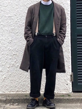 「黒パンツ」｜かっしーさん（メンズ・167cm）の春コーディネート