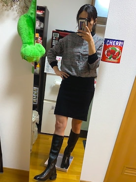 「ミニスカコーデ」｜KANAさん（レディース・167cm）の冬コーディネート