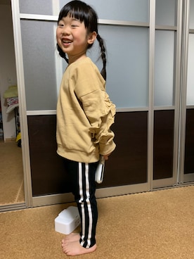 「SM2（エスエムツー）のアイテム（スウェット）」を使った、iccさん（キッズ・110cm）の冬コーディネート