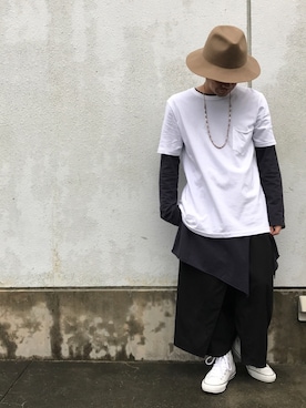 「0000（ゼロゼロゼロゼロ）のアイテム」を使った、hiroshiさん（メンズ・163cm）の秋コーディネート