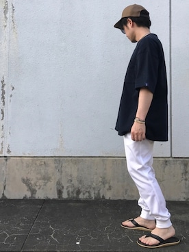 「0000（ゼロゼロゼロゼロ）のアイテム」を使った、hiroshiさん（メンズ・163cm）の夏コーディネート