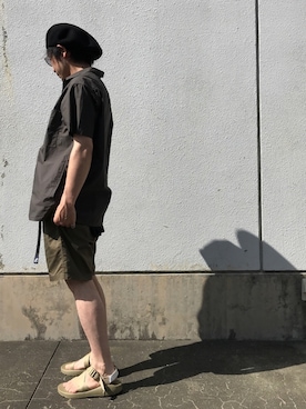 「Graphpaper（グラフペーパー）のアイテム（サンダル）」を使った、hiroshiさん（メンズ・163cm）の秋コーディネート