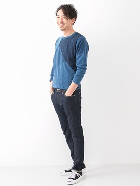 「ジャックパーセル」｜「アイテム（スウェット）」を使った、Juniyaさん（メンズ・184cm）の春コーディネート