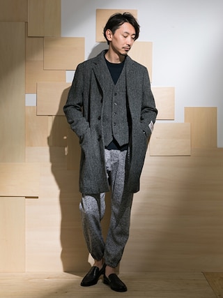 アーバンリサーチ ロッソ×ハリスツイード チェスターコート  M 20181128190435131_320.jpg