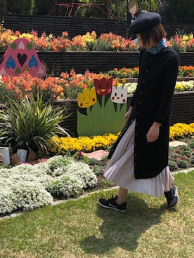 「アイテム（キャスケット）」を使った、MiKiさん（レディース・163cm）の春コーディネート