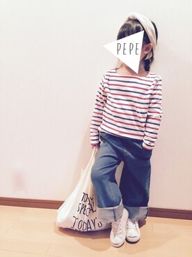 「CIBONE（シボネ）のアイテム」を使った、pepeさん（キッズ・100cm）の春コーディネート