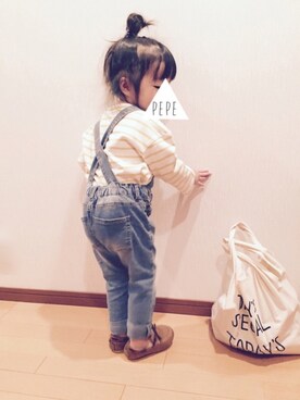 「CIBONE（シボネ）のアイテム」を使った、pepeさん（キッズ・90cm）の春コーディネート