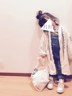 「kids」｜「アイテム（アンサンブル）」を使った、pepeさん（キッズ・90cm）の春コーディネート