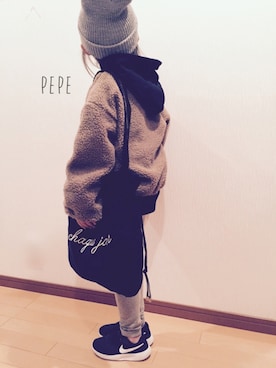 「ナイキスニーカー」｜「アイテム（その他アウター）」を使った、pepeさん（キッズ・110cm）の冬コーディネート