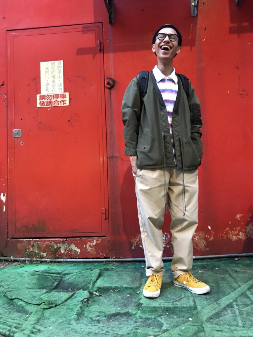 「DOMINATEのアイテム（ジャケット/アウター、グリーン系）」を使った、Webber4さん（メンズ・168cm）の秋コーディネートの1枚目の写真