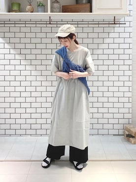 「キャップ女子」｜niuさん（レディース・161cm）の夏コーディネート