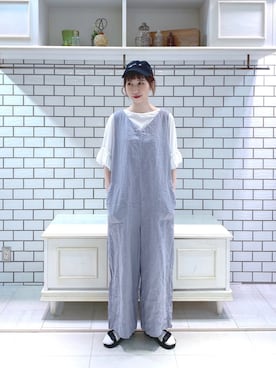 「キャップ女子」｜niuさん（レディース・161cm）の夏コーディネート