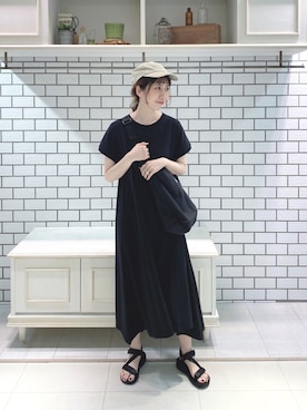 「キャップ女子」｜niuさん（レディース・161cm）の夏コーディネート