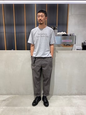 「サタデーズ ニューヨークシティ (Saturdays NYC)」｜「アイテム（シューズ）」を使った、tatsuya.1009さん（メンズ・179cm）の夏コーディネート