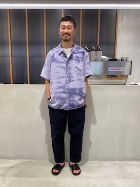 「サタデーズ ニューヨークシティ (Saturdays NYC)」｜「アイテム（サンダル）」を使った、tatsuya.1009さん（メンズ・179cm）の夏コーディネート