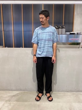 「サタデーズ ニューヨークシティ (Saturdays NYC)」｜「アイテム（サンダル）」を使った、tatsuya.1009さん（メンズ・179cm）の夏コーディネート