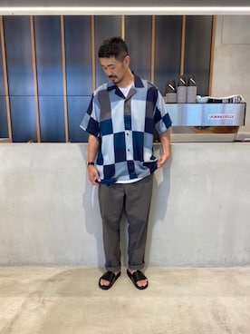 「サタデーズ ニューヨークシティ (Saturdays NYC)」｜「アイテム（サンダル）」を使った、tatsuya.1009さん（メンズ・179cm）の夏コーディネート
