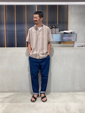 「サタデーズ ニューヨークシティ (Saturdays NYC)」｜「アイテム（サンダル）」を使った、tatsuya.1009さん（メンズ・179cm）の夏コーディネート