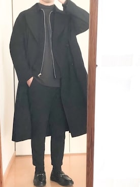 「STUDIOUS（ステュディオス）のアイテム（ブルゾン）」を使った、MDさん（メンズ・170cm）の冬コーディネート