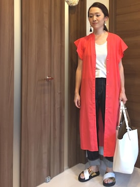 「アイテム（ピアス（両耳用））」を使った、mackoさん（レディース・160cm・30代）の夏コーディネート