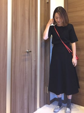 「くつした」｜「アイテム（ワンピース/ドレス）」を使った、mackoさん（レディース・160cm）の秋コーディネート