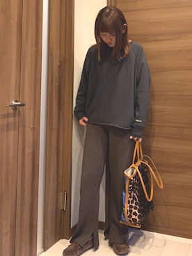 「シンフルコーデ」｜「アイテム（スリッポン）」を使った、mackoさん（レディース・160cm）の秋コーディネート