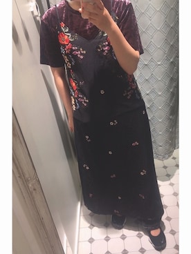 「stradivarius（ストラディバリウス）のアイテム（ワンピース/ドレス）」を使った、Manaさん（レディース・162cm）の夏コーディネート