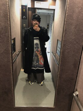 「BERNHARD WILLHELM（ベルンハルトウィルヘルム）のアイテム」を使った、Tatsuyaさん（メンズ・176cm）の冬コーディネート