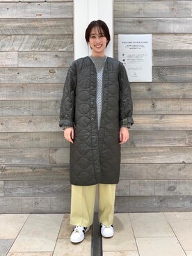 「ROTHCO（ロスコ）のアイテム（その他アウター）」を使った、武藤 美緒さん（レディース・162cm）の冬コーディネート