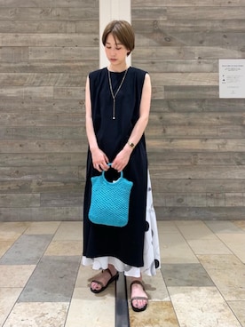 「RECOMMEND  ITEM STYLING」｜「アイテム（ワンピース/ドレス）」を使った、武藤 美緒さん（レディース・162cm）の夏コーディネート