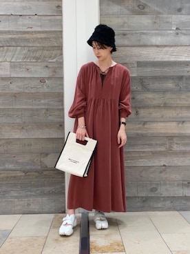 「RECOMMEND  ITEM STYLING」｜「アイテム（ワンピース/ドレス）」を使った、武藤 美緒さん（レディース・162cm）の夏コーディネート