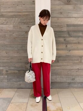 「RECOMMEND  ITEM STYLING」｜「アイテム（パンプス）」を使った、武藤 美緒さん（レディース・162cm）の秋コーディネート