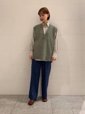 「RECOMMEND  ITEM STYLING」｜「アイテム（サンダル）」を使った、武藤 美緒さん（レディース・162cm）の冬コーディネート