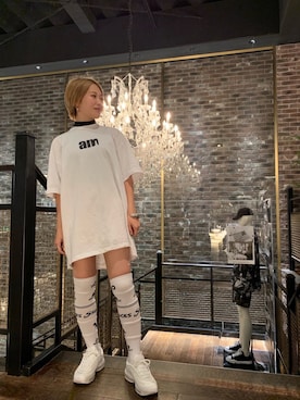 「doublet（ダブレット）のアイテム（ソックス/靴下）」を使った、chiaさん（レディース・151cm）の夏コーディネート