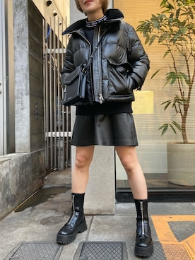「MSGM（エムエスジーエム）のアイテム（スウェット）」を使った、chiaさん（レディース・152cm）の冬コーディネート