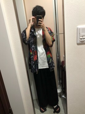 「PARADOX（パラドックス）のアイテム（パンツ）」を使った、がっちさん（メンズ・163cm）の春コーディネート