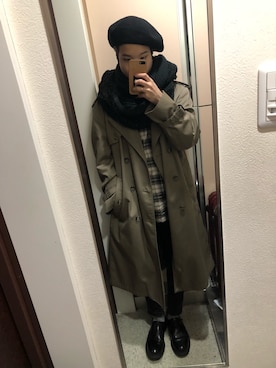 「PARADOX（パラドックス）のアイテム（パンツ）」を使った、がっちさん（メンズ・163cm）の冬コーディネート