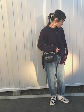 「ストリート服が好き」｜「アイテム（スリッポン）」を使った、minakoさん（レディース・160cm）の秋コーディネート