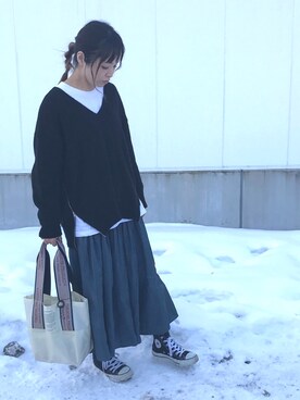 minakoさん（レディース・160cm）の冬コーディネート