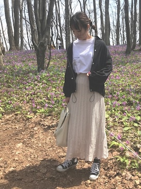 「ＧＷ」｜「アイテム（その他アウター）」を使った、minakoさん（レディース・160cm）の春コーディネート