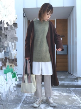 minakoさん（レディース・160cm）の冬コーディネート