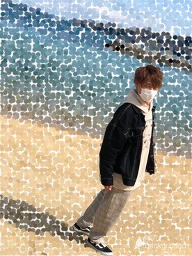 「kutir（クティール）のアイテム（デニムジャケット）」を使った、YUYAさん（メンズ・167cm）の春コーディネート