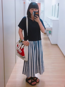 「CASIO」｜「アイテム（ワンピース/ドレス）」を使った、るーさん（レディース・154cm）の春コーディネート