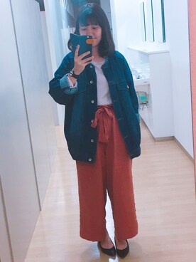 「CASIO」｜「アイテム（パンプス）」を使った、るーさん（レディース・154cm）の秋コーディネート