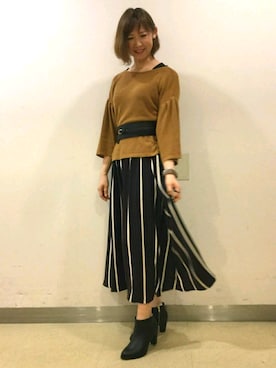 「GLOBAL WORK（グローバルワーク）のアイテム（ブーティ）」を使った、kiyokawa【ヨドバシ吉祥寺店】さん（レディース・170cm）の秋コーディネート