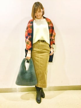 「GLOBAL WORK（グローバルワーク）のアイテム（ブーティ）」を使った、kiyokawa【ヨドバシ吉祥寺店】さん（レディース・170cm）の秋コーディネート