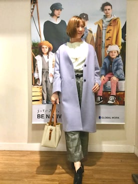 「GLOBAL WORK（グローバルワーク）のアイテム（ブーティ）」を使った、kiyokawa【ヨドバシ吉祥寺店】さん（レディース・170cm）の冬コーディネート
