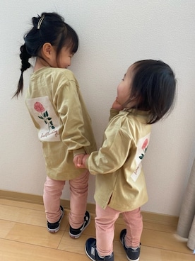 U&h¨̮♡さん（キッズ・90cm）の冬コーディネート