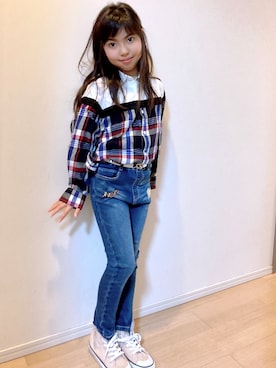 「L.COPECK（エルコペック）のアイテム」を使った、Kaoさん（キッズ・127cm）の春コーディネート